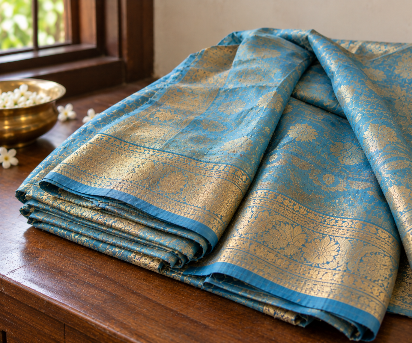 Old used and damaged silk saree